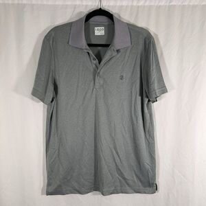 IZOD Golf Polo Shirt Men's Medium Solid Grey Short Sleeve Collared